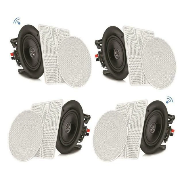 Pyle PDICBT266 6.5 inch Bluetooth Ceiling/Wall Speaker Kit - White