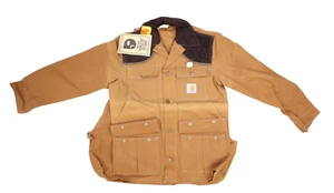 Vintage NOS Carhartt Herren braun Ente Jagd Mantel abnehmbare Wildtasche klein - Bild 1 von 7