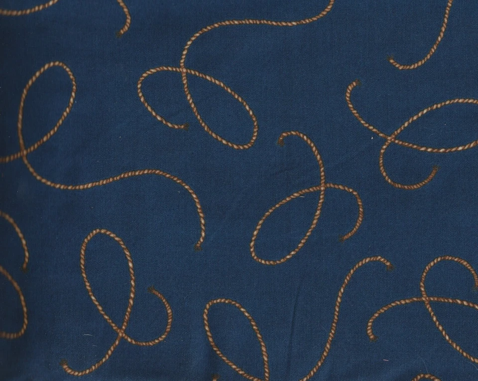 Western azul marino vaqueros indios cuerdas tela Maywood Foto 1 de 1