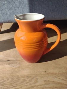 Le Creuset Stoneware Jug Pitcher, Volcanic Orange, 2.2L, Used - very good - Picture 1 of 4