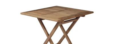Tavolino Legno Teak 90x90cm Pieghevole Resistente Legno Massiccio - Image 1 of 3