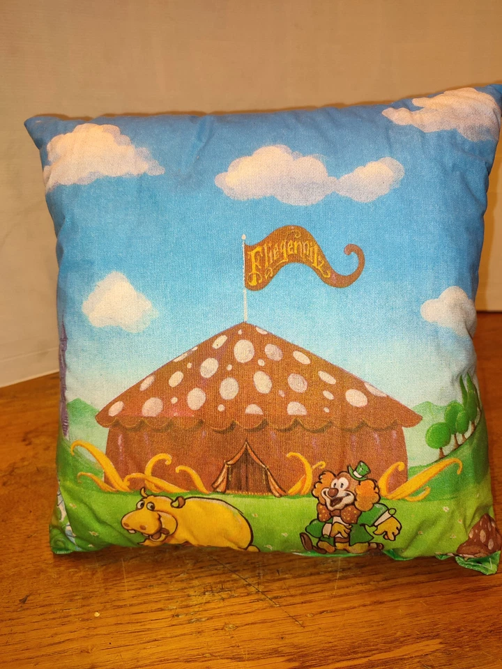 Circus Fliegenpilz Souvenir Kopfkissen Zierkissen Circo Zirkus Cirque Flußpferd - Bild 1 von 4