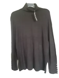 Suéter para mujer JM Collection cuello tortuga marrón talla L NUEVO $49.50 VENTA AL POR MENOR - Imagen 1 de 4