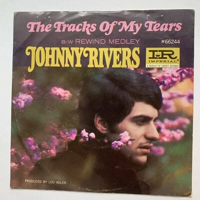 Johnny Rivers - The Tracks Of My Tears / Rewind Medley - 45rpm 1967 NM - Image 1 of 4