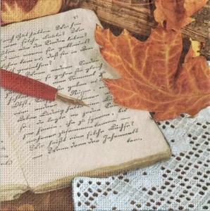 4 servilletas de papel individuales hoja de cartas vintage para mesa decorativa y de artesanía 47 - Imagen 1 de 2