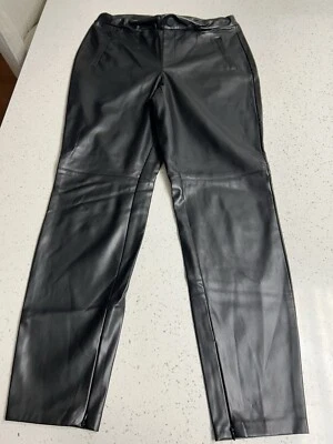 Calça de couro sintético preta CATO tamanho médio - Imagem 1 de 4