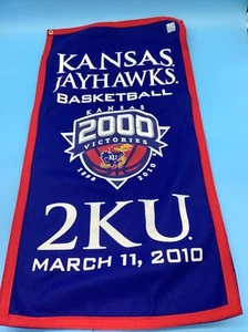 Kansas Jayhawks Flag 36 X 18 2000 wins Basketball Banner Man-Cave Garage - Picture 1 of 1