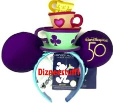 Disney 50th Anniversary Mickey Main Attraction Mad Tea Party Ears Headband