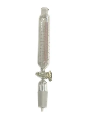 WILMAD Glass 125mL 19/22 29/42 Graduated Double Scale Addition Funnel 2mm Stpk - Image 1 of 4