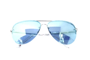 Tommy Hilfiger Barbie Mirror Aviator Sunglasses OL536 Blue/Silver Womens Lady - Picture 1 of 19