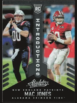2021 Panini Absolute #INT-9 Mac Jones Introductions RC - Image 1 of 2