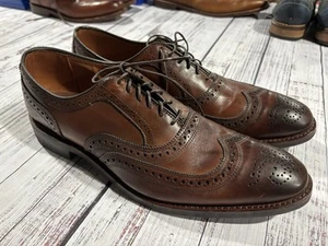 New Men’s Allen Edmonds Shoes Sz 13 AA Wingtip Brown Leather - Picture 1 of 10