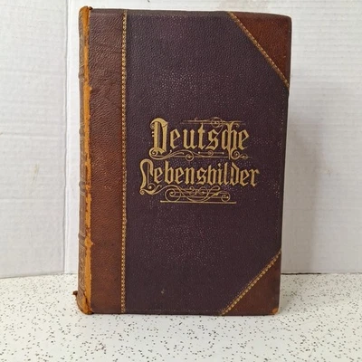 C. A. Paeth, Deutsche Lebensbilder ein handweiser... 1884 Leather Binding German - Image 1 of 4