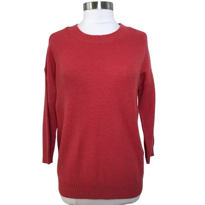 Nuevo Suéter Suave Joie Grande L Ranger Rojo Mezcla de Lana Cuello Redondo Manga 3/4 Para Mujer Foto 1 de 4