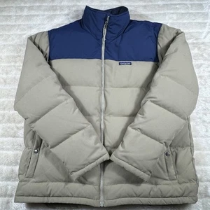 Patagonia Bivy Duck Down Insulated Puffer Jacket 28322 Blue Brown Xl Extra Large - Bild 1 von 15