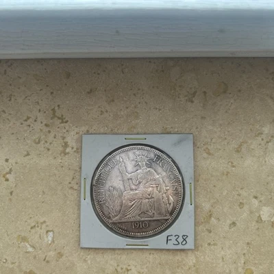 French Indochina (Cambodia, Laos, Vietnam) Silver Piastre Trade Dollar, 1910-A - Image 1 of 2