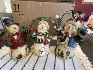 COLLECTIBLE HOME INTERIOR WINTER SNOW PALS From 2002 - SET OF 3 - Picture 1 of 9
