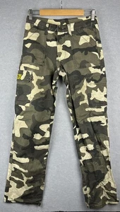 Draggin Motorcycle Pants Mens Heavyweight Camo Style Lined Size 28 Distressed - Picture 1 of 24
