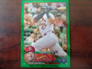 2023 Topps Chrome Logofractor Ivan Herrera #'ed 13/99 VERDE Rifrattore RC-Cardina - Foto 1 di 1