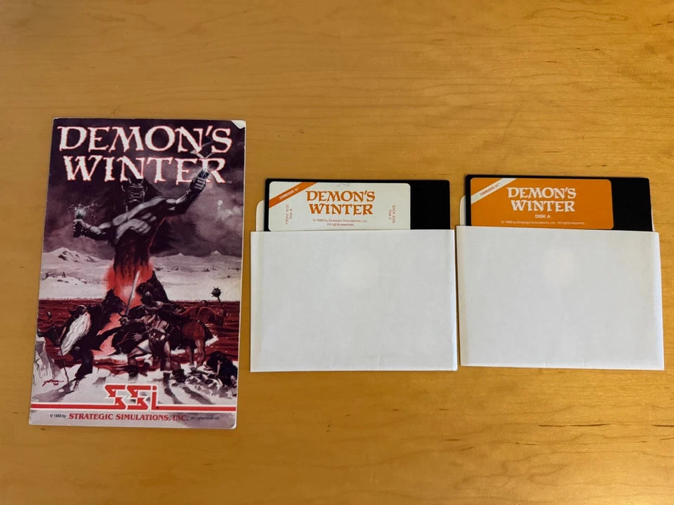Demon’s Winter (Commodore 64, 1988) — SSI RPG with Manual & Disks - Image 1 of 1
