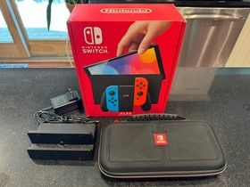 Nintendo Switch OLED 64GB with case and extra dock