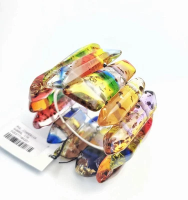 Sobral Sobralita Itaperica Inclusion BeadStatement Artist Made Stretch Bracelet - Image 1 of 4