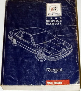 1988 Buick Regal Factory Service Manual Original Shop Repair - Custom & Limited - Picture 1 of 1