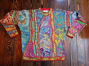 Vibrant Coogi Australia Sweater Tag SS, Fits MEDIUM A True Grail Piece! - Picture 1 of 7