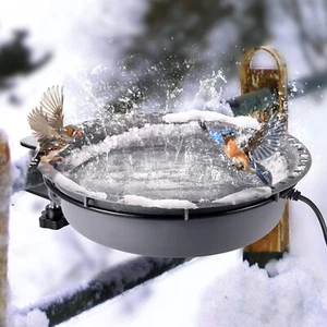 Heated Bird Bath, 75W Birdbath Water Heater with Thermostatically Controlled, B - Picture 1 of 7