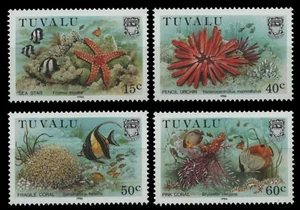 Tuvalu 1986 - Mi-Nr. 417-420 ** - MNH - Vida marina / Vida marina - Imagen 1 de 1