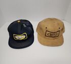2 Bandag Tire Snapback Hats -  Patch Mesh & Patch Suede Swingster Vintage