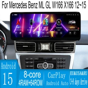 14.9" Car Radio for Mercedes Benz ML GL W166 X166 2012-2015 GPS Stereo Upgrade - Picture 1 of 16