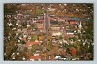 Brockport NY-New York, Aerial View Town, Barge Canal, Vintage Postcard