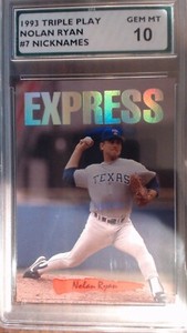 1993 TRIPLE PLAY NOLAN RYAN #7 NICKNAMES GEM MT 10