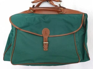 Ralph Laruen Tote Duffle Carry-On Bag Soft Side Canvas Fabric Green #23165 - Picture 1 of 5