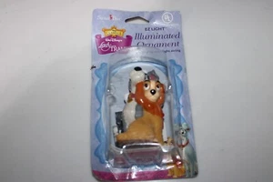 Disney Lady And The Tramp Illuminated Vintage Christmas Ornament Santas Best NEW - Picture 1 of 2