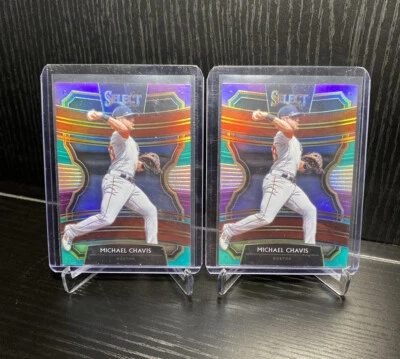 2020 Panini Select MICHAEL CHAVIS Tri-Color Prizm Red Sox Lot x(2) No.10 🔥 - Image 1 of 2