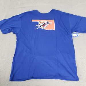 Oklahoma City Thunder Shirt Mens 3XL Blue 0 Russell Westbrook New SS Cotton Logo