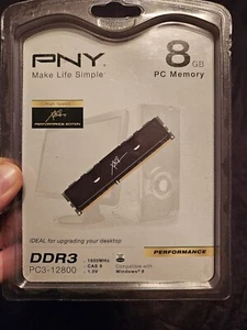 PNY XLR8 8GB DDR3-1600MHz PC3-12800 SDRAM DESKTOP 8GBH2X04E99927-15-H - Picture 1 of 2