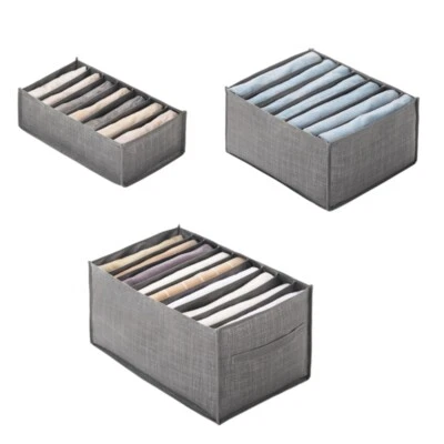 Practical Pants Storage Box with Multiple Compartments Separation Box for Jeans - Image 1 of 4