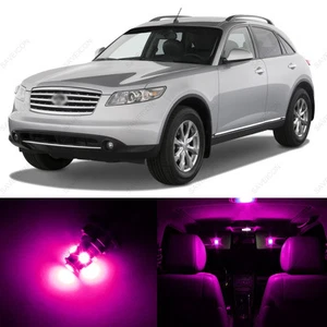 17 x Pink LED Interior Light Package For 2003 - 2008 Infiniti FX35 FX45 + TOOL - Picture 1 of 6
