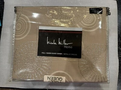 Edredón completo/queen Nicole Miller Home círculos metálicos Foto 1 de 3