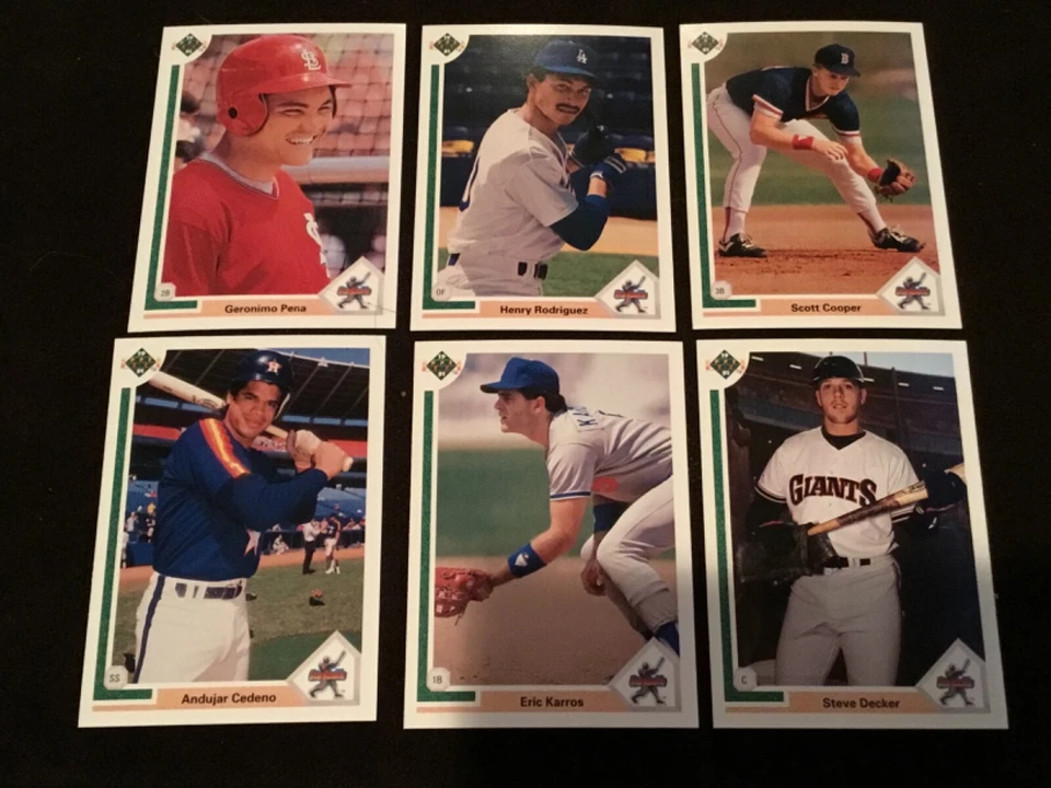 1991 Upper Deck  baseball cards sequential lot #20- #25 Mint FREE SHIPPING - Image 1 of 2