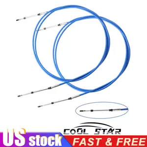 2PCS 12FT 33C For YAMAHA Boat Control Lever Throttle Control Cable Universal - Picture 1 of 6