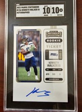 Kenneth Walker III Rookie Card Auto 2022 Panini Contenders SGC 10 GEM Seahawks