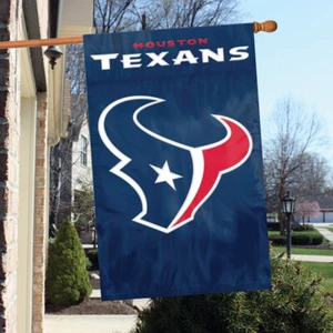 APLIQUE DE BANDERA DE CASA HOUSTON TEXANS BORDADO 2 LADOS GRAN TAMAÑO INTERIOR EXTERIOR - Imagen 1 de 5