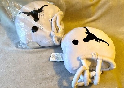 Texas Longhorns Plush Helmet Throw Pillows Lot Of 2 Pillows New In Package - Image 1 of 2