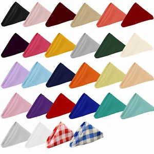 YCC Linens 20" Square Premium Polyester Cloth Dinner Napkins Restaurant Quality - Picture 1 of 221