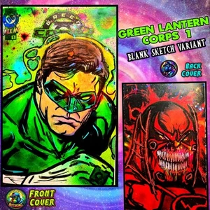 Green Lantern Corps 1, Silverback Graphix BossKong Original Sketch Cover - Picture 1 of 3