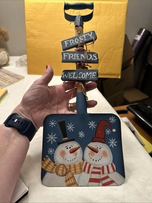 Snowman Decorated Mini Shovel Wall Hanging 17” - Image 1 of 4